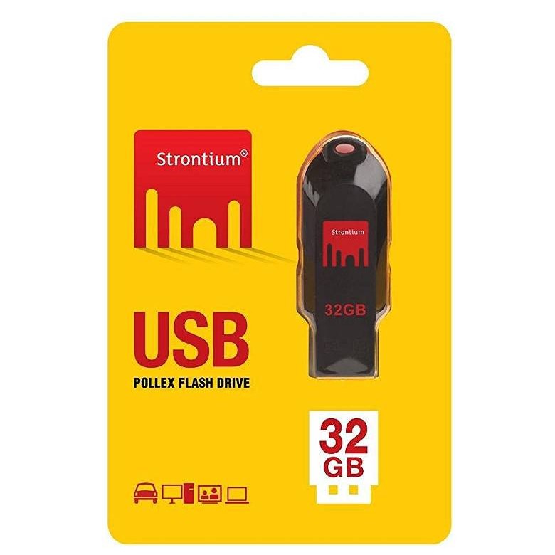 Strontium Pollex USB 32 GB Flash Drive (Black, Red)